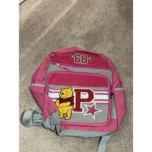 Vintage Disney Winnie the Pooh Pink Backpack Kids 100 Acre Wood Cartoon Bag